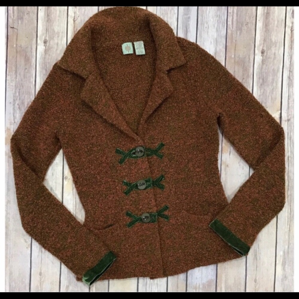 Anthropologie Marled Boucle Jacket Monogram 2005